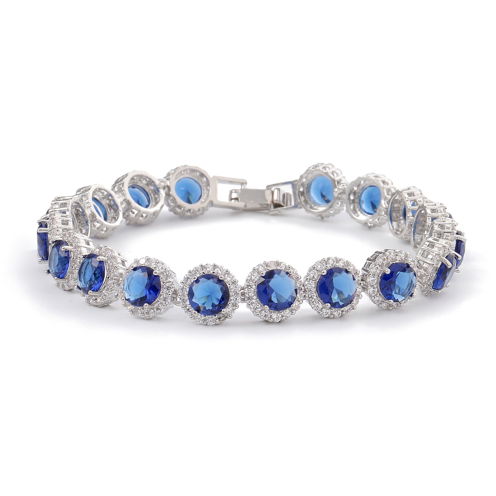 Fashion Gold-plated Inlaid Zircon Hollow Round Bracelet