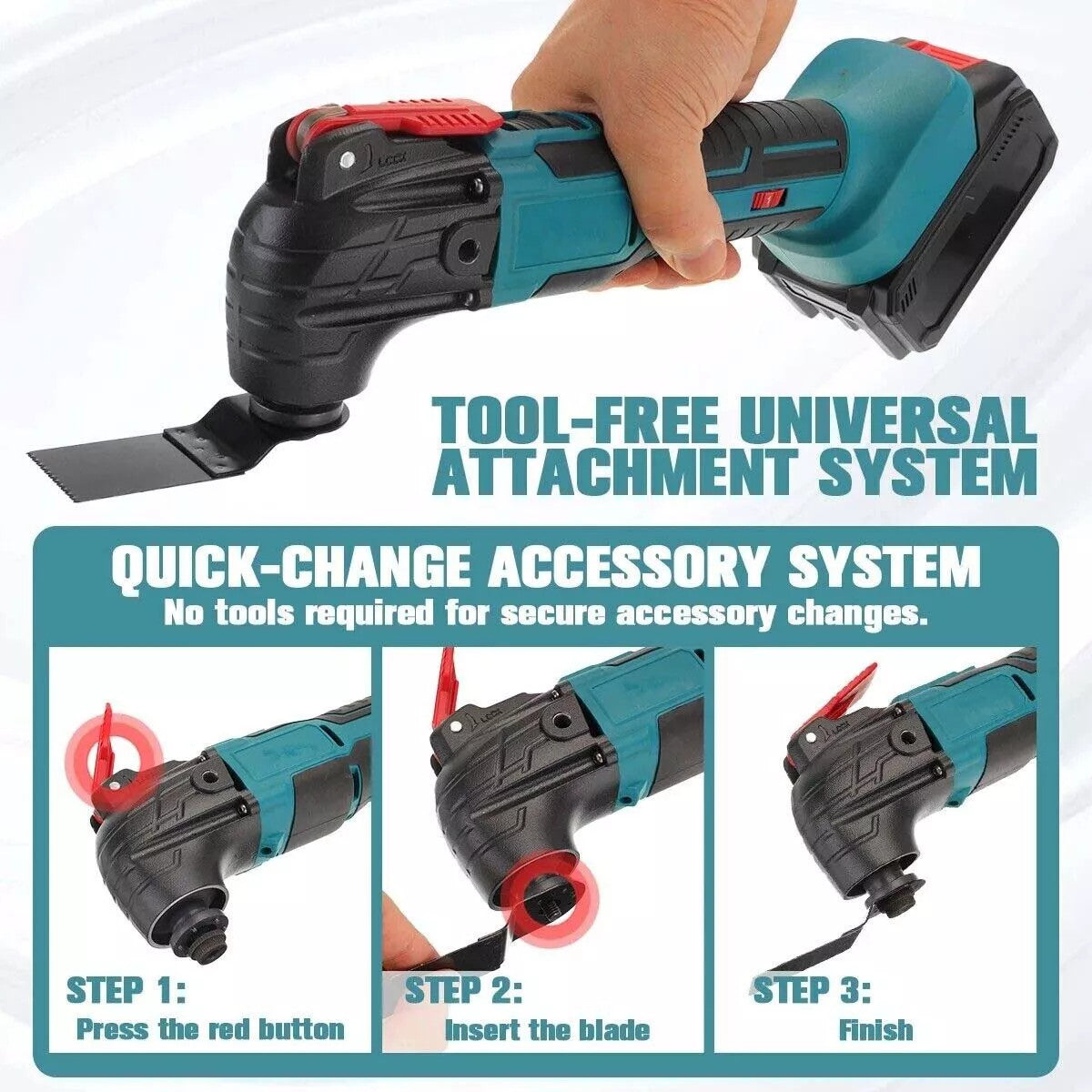 Oscillating Multi-Tool For Makita 18V Battery Versatile Cordless Sander With Sawing, Sanding And Cutting Functions No Batteries Or Chargers Required